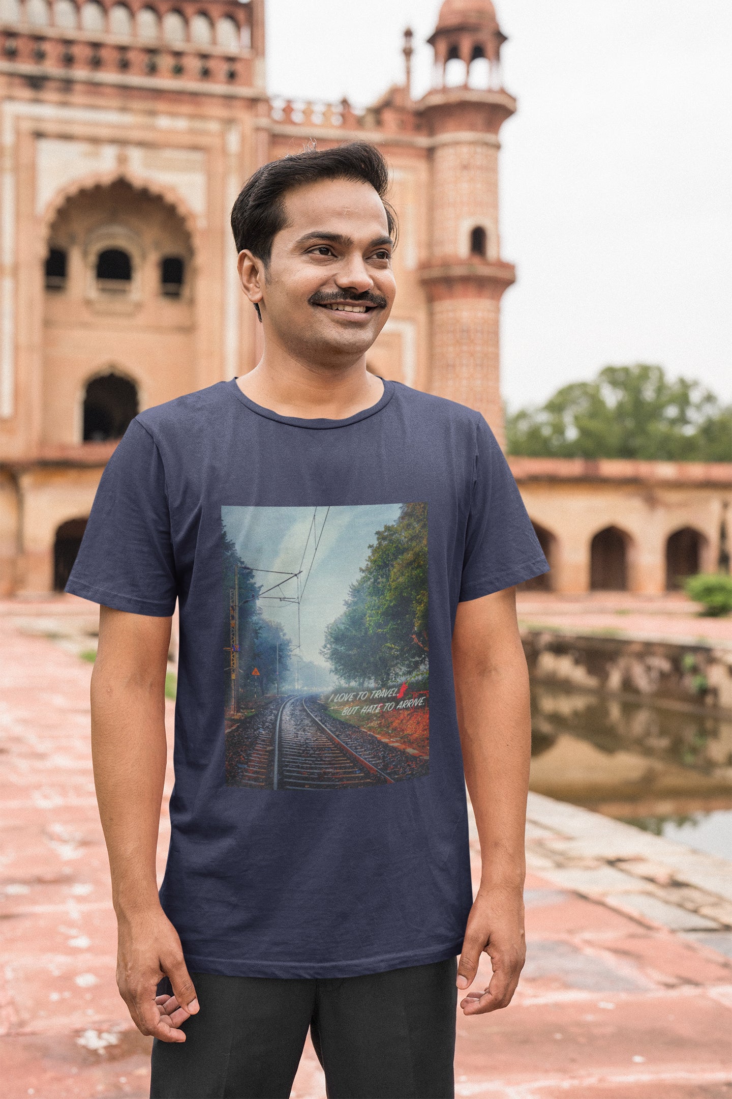 Summer T-shirt for Men(Train Track)