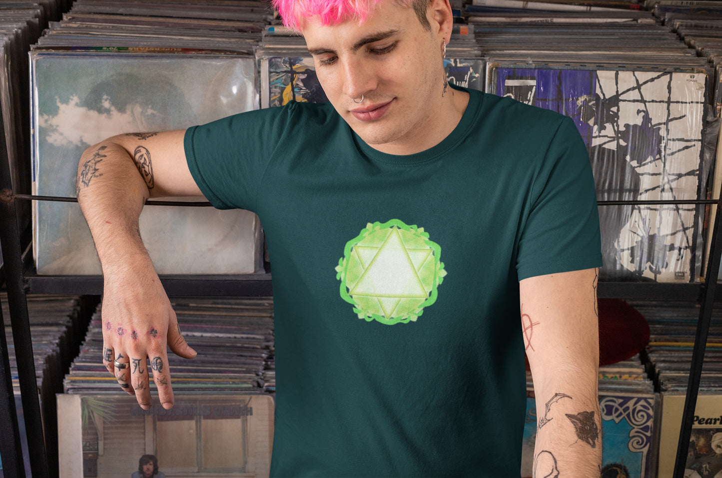 Herz-Chakra-Sommer-T-Shirt für Männer