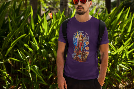 Durga Puja Sommer-T-Shirt für Herren