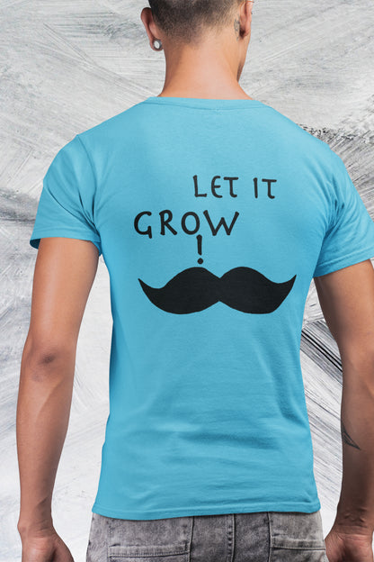 Let It Grow Back Print Summer T-shirt for Men