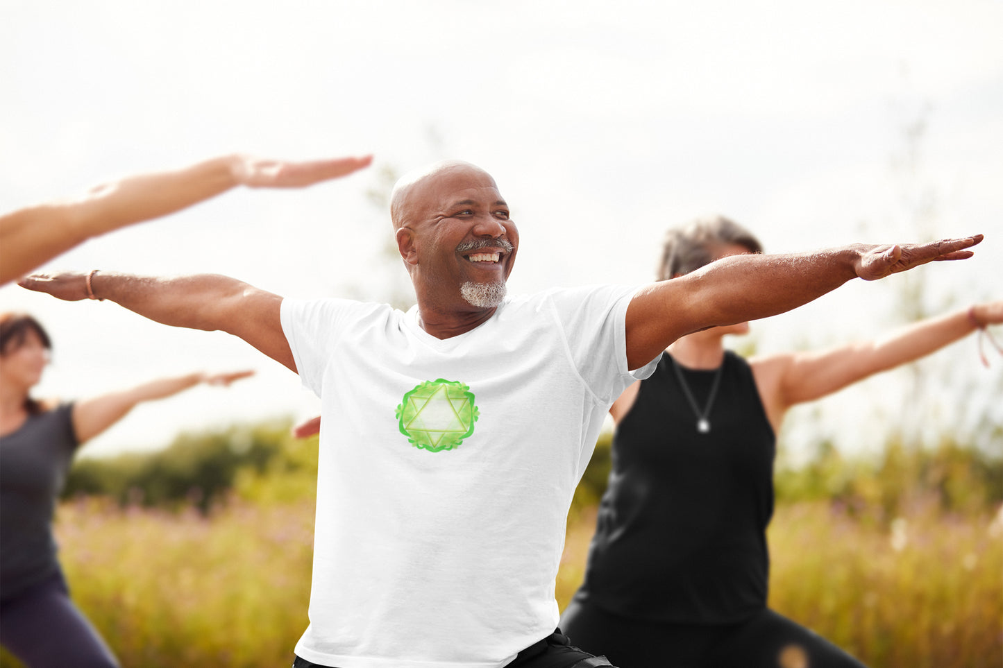 Herz-Chakra-Sommer-T-Shirt für Männer