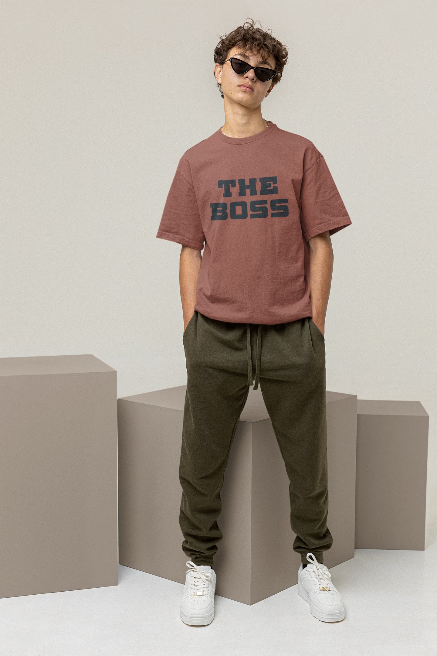 Das Boss Unisex-T-Shirt in Übergröße
