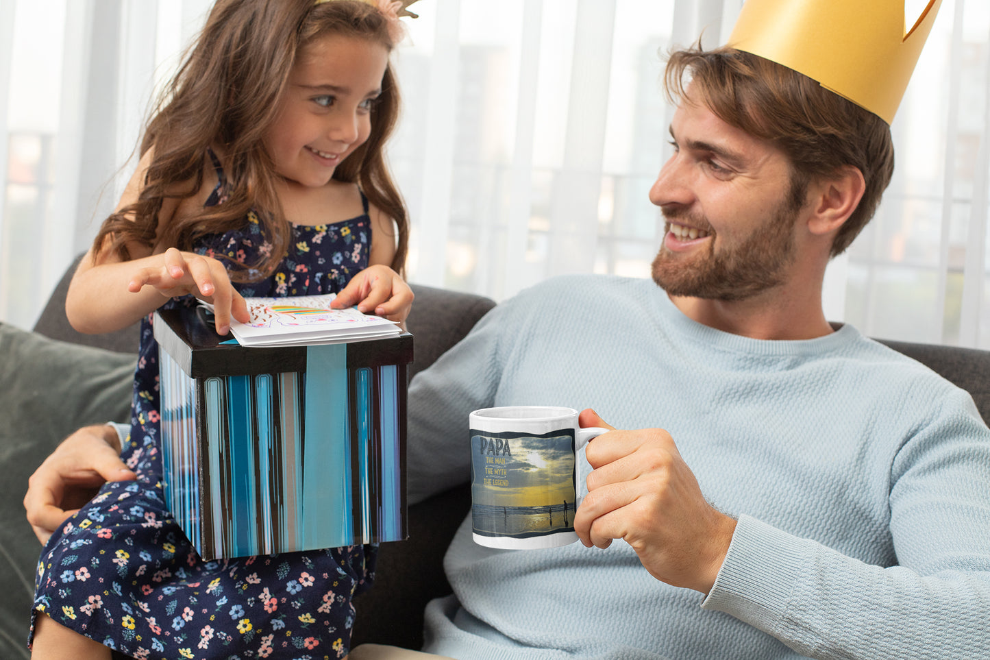 Papa – Der Mann, der Mythos, die Legende, weiße Kaffeetasse