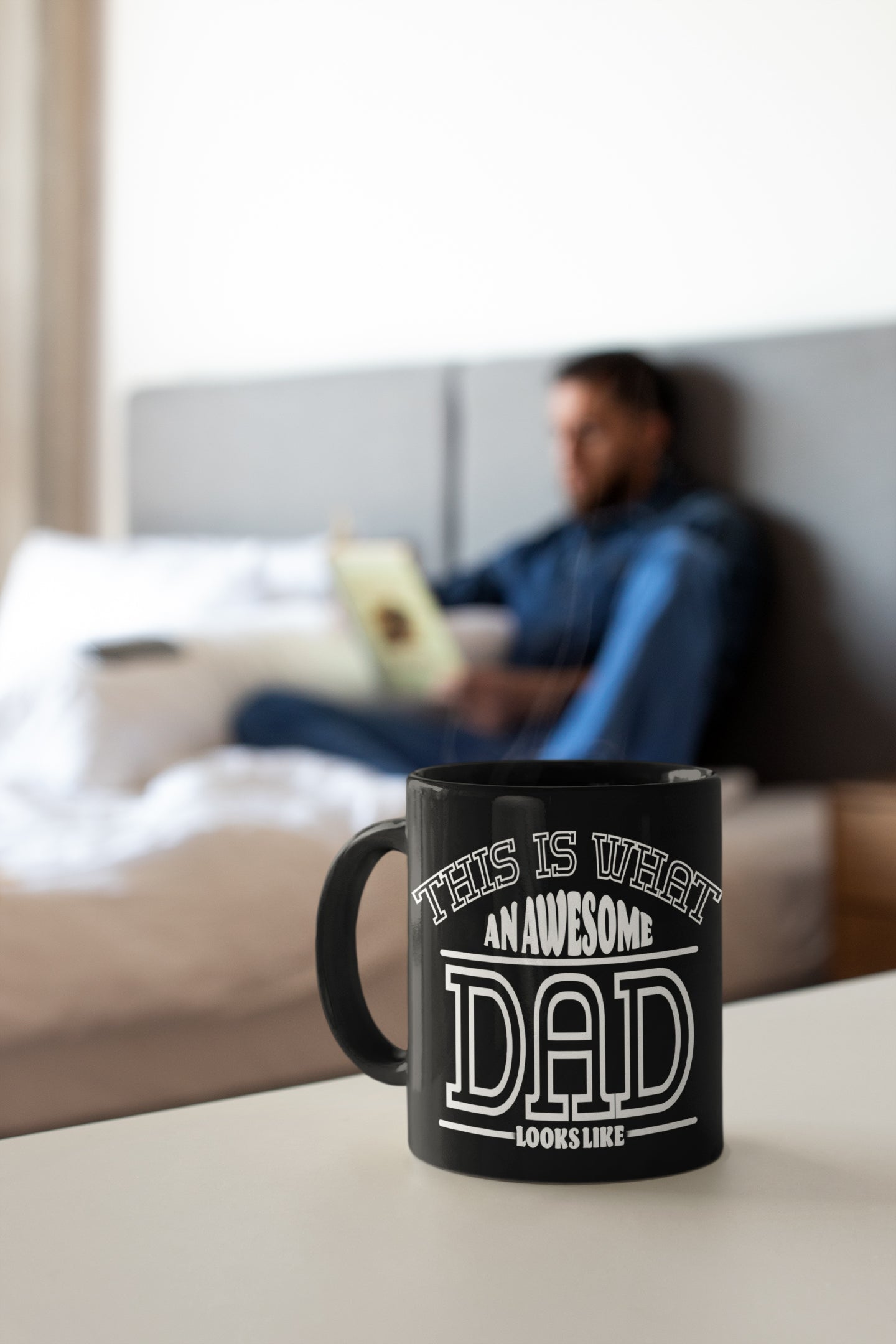 This Is What An Awesome Dad Looks Like Black Coffee Mug
