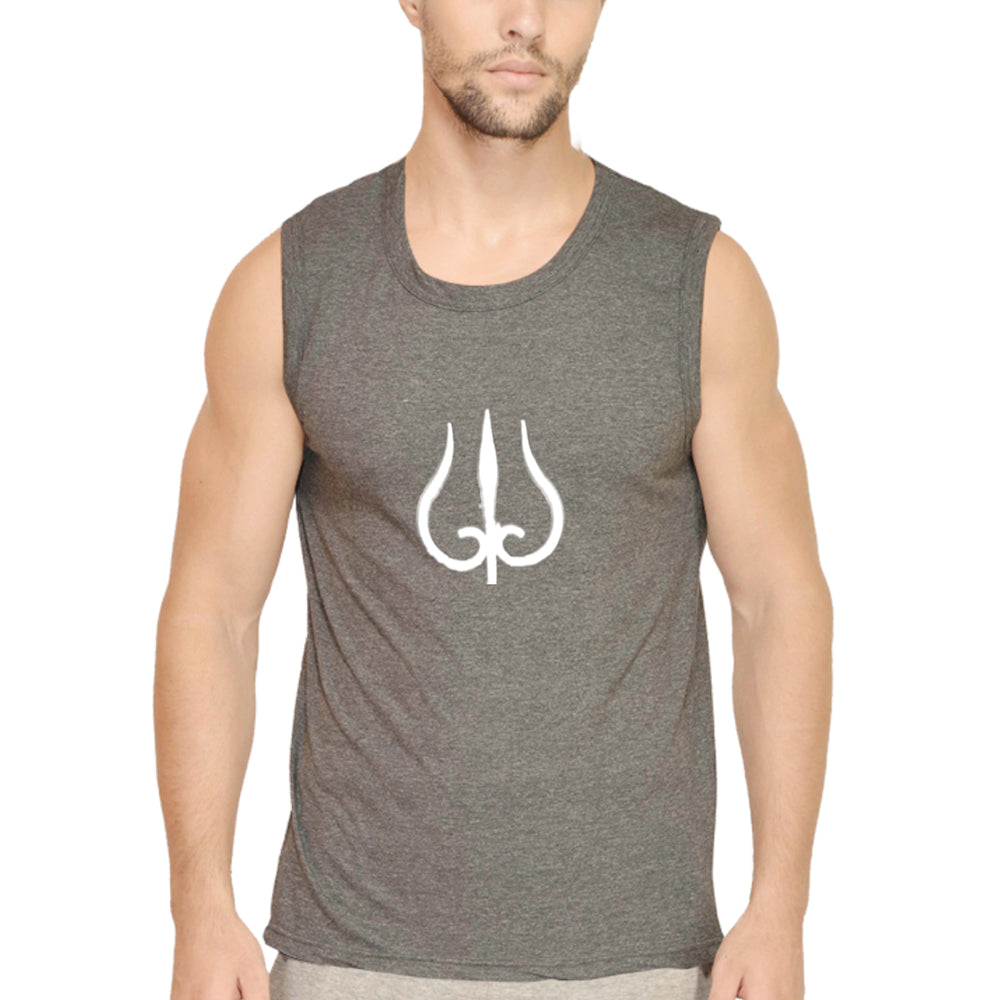 Trident White Gym Vest