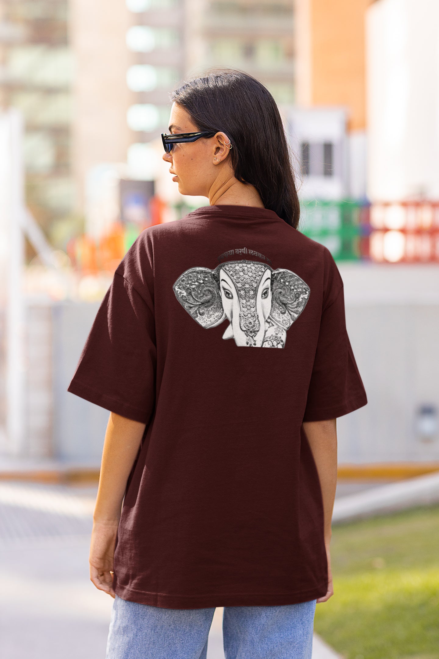 Ganpati Pudhchya Varshi Lavkar Ya Unisex Übergroßes T-Shirt