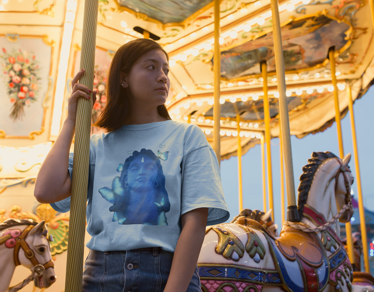 Adiyogi Butterfly Unisex Oversized T-shirt