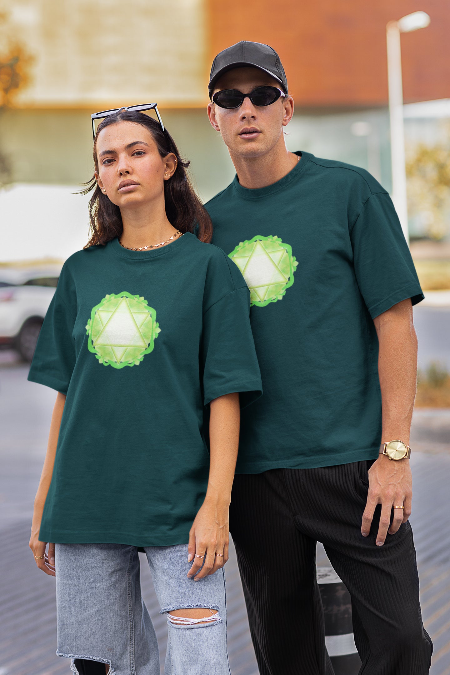 Herzchakra Unisex Übergroßes T-Shirt