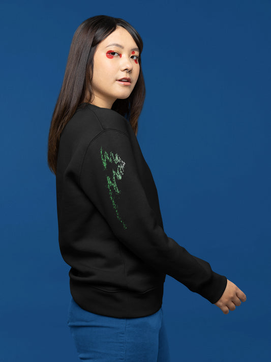 Unisex-Sweatshirt mit Weihnachtsbaum-Ärmeln