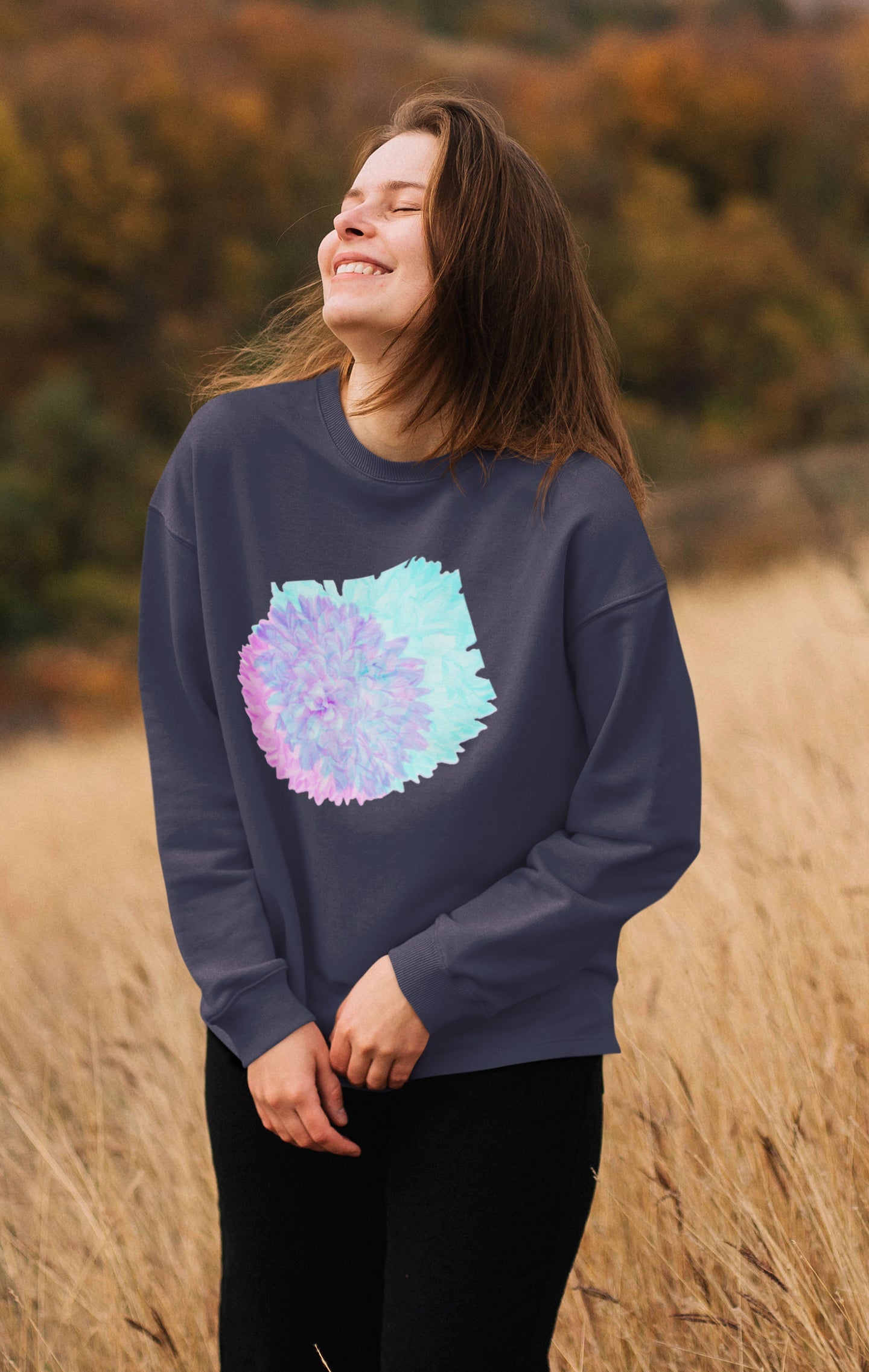 Unisex Sweatshirt ( Dahlia Dual Tone )