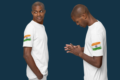 Flag Sleeve Print T-shirt For Men