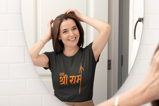 Sommer-T-Shirt für Frauen (Jai Shri Ram)