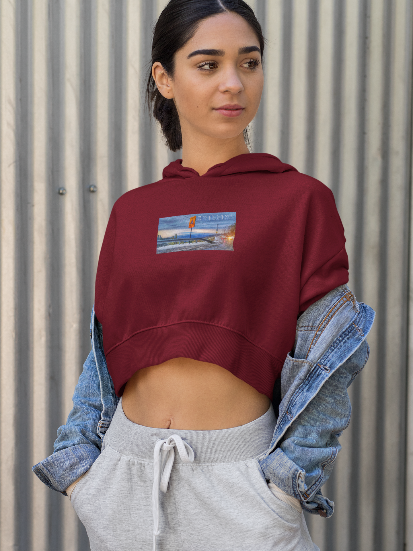 Crop Hoodie For Women ( CHILLING )