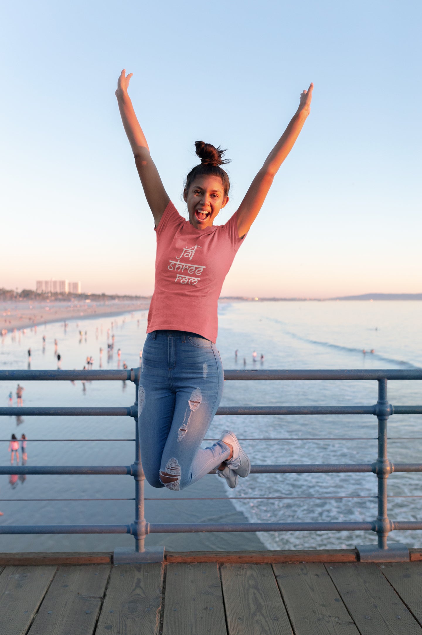 Sommer-T-Shirt für Frauen (Jai Shree Ram)