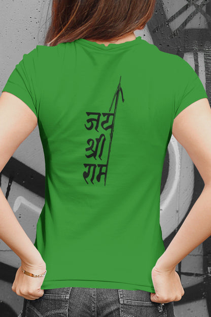 Sommer-T-Shirt für Damen (Jai Shri Ram Back)