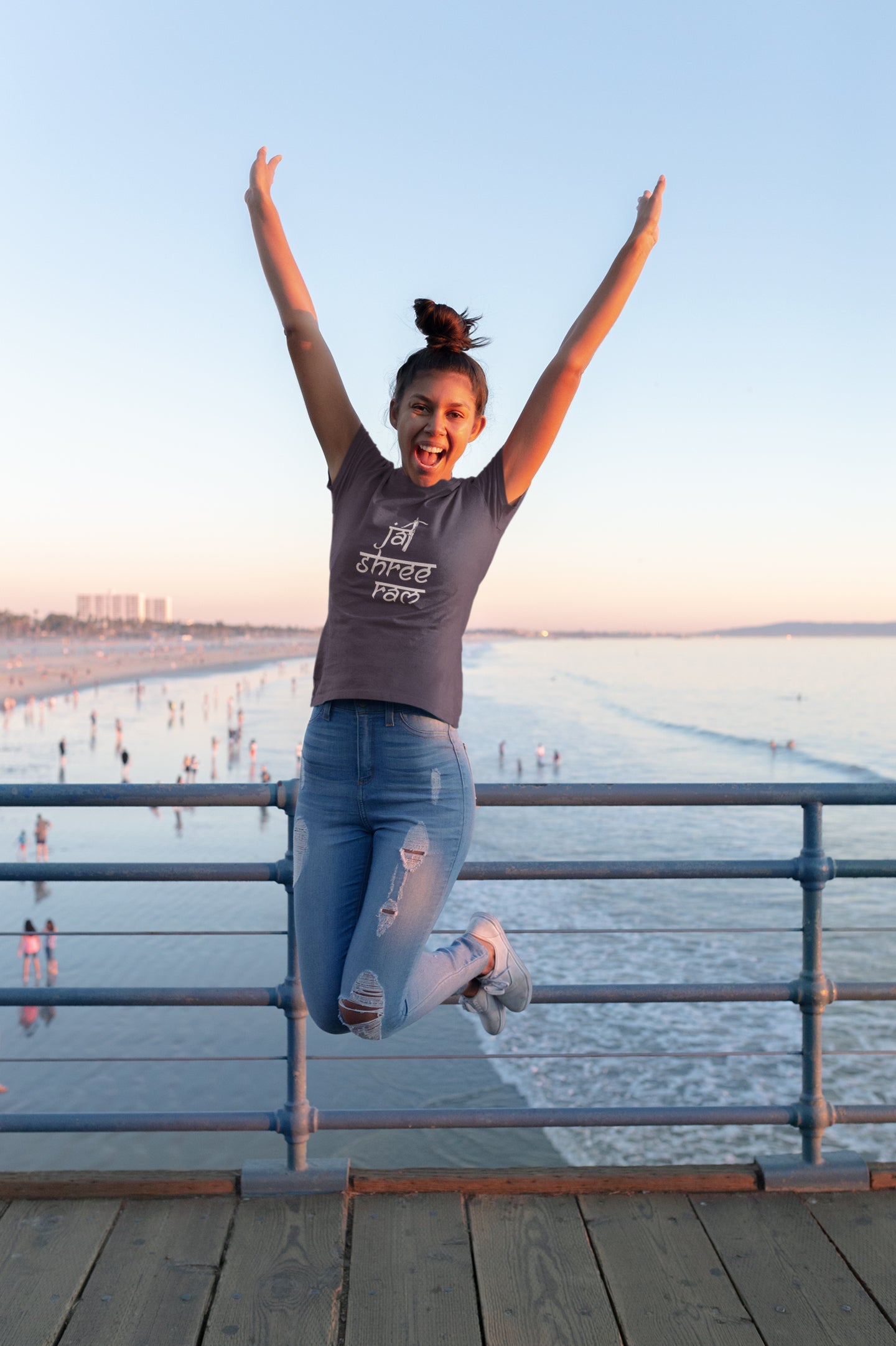 Sommer-T-Shirt für Frauen (Jai Shree Ram)