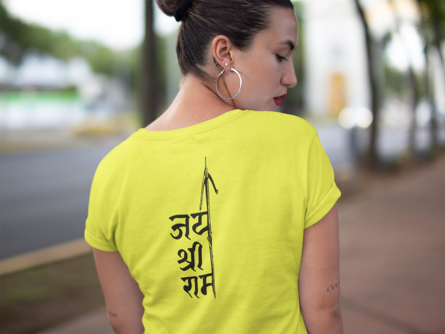 Summer T-shirt for Women (Jai Shri Ram Back )
