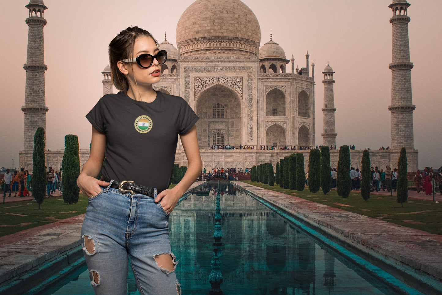 Summer T-shirt for Women ( Team Bharat Small )