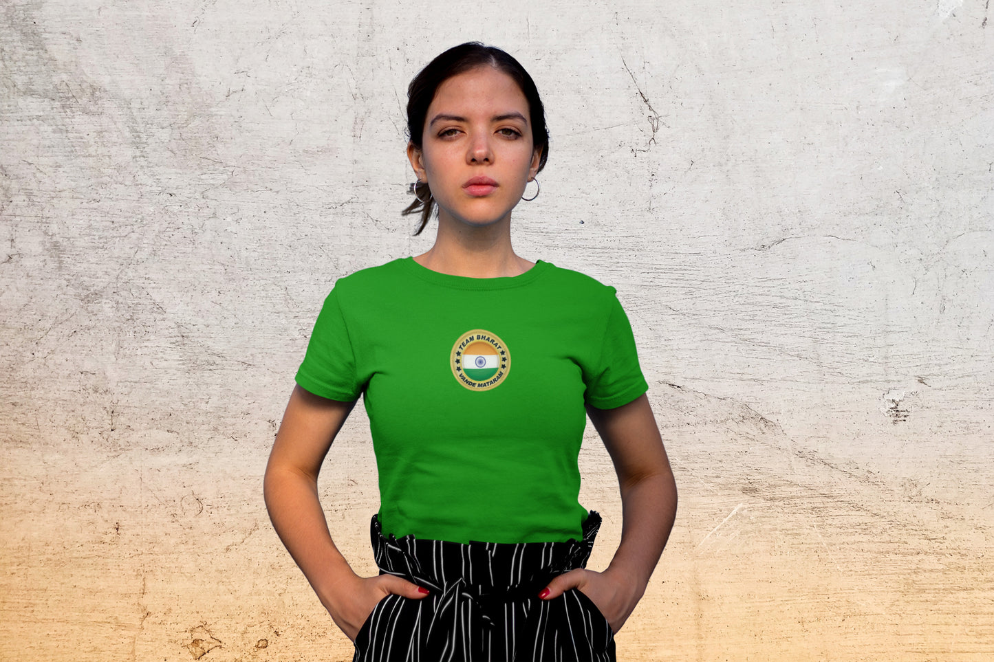 Sommer-T-Shirt für Damen (Team Bharat Small)