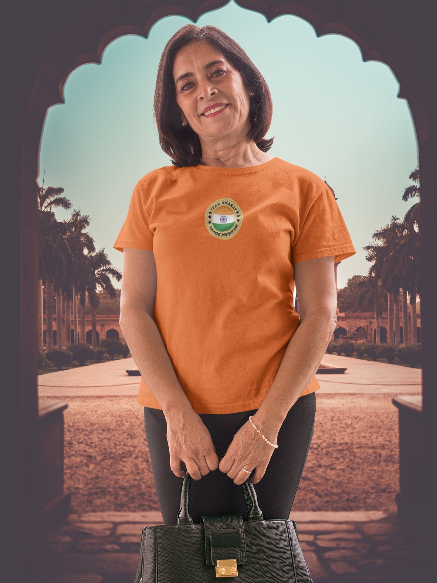 Sommer-T-Shirt für Damen (Team Bharat Small)