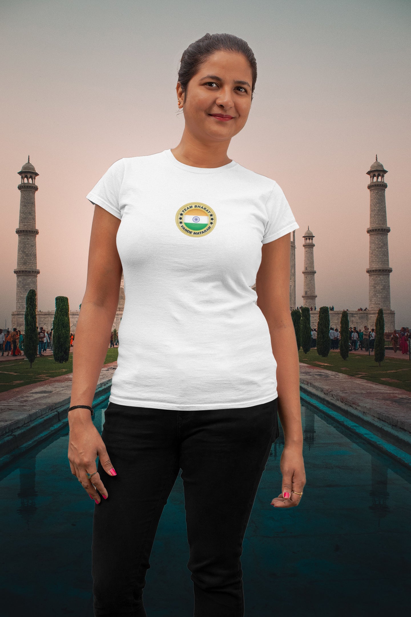 Sommer-T-Shirt für Damen (Team Bharat Small)