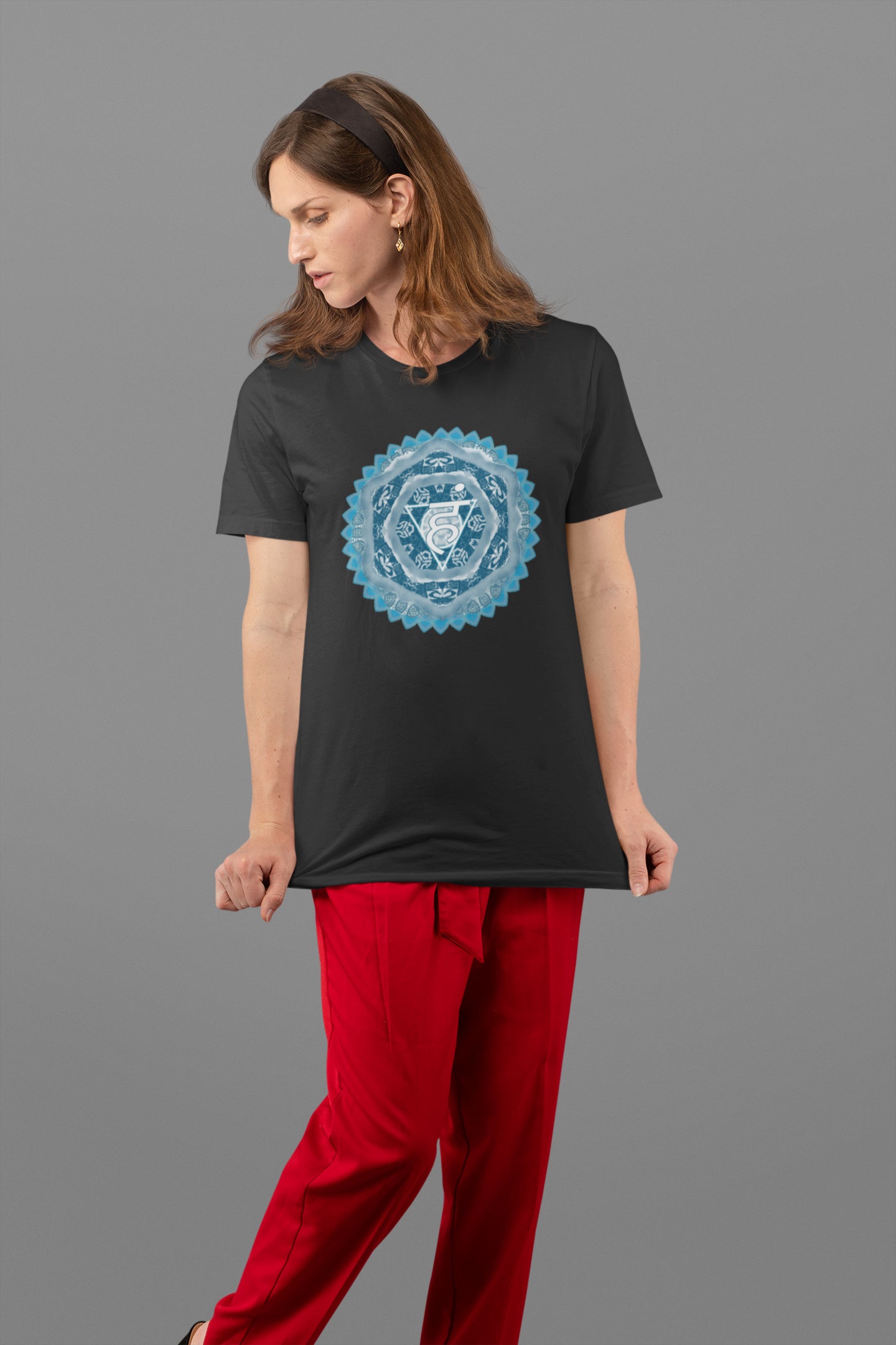 Hals-Chakra-Sommer-T-Shirt für Frauen