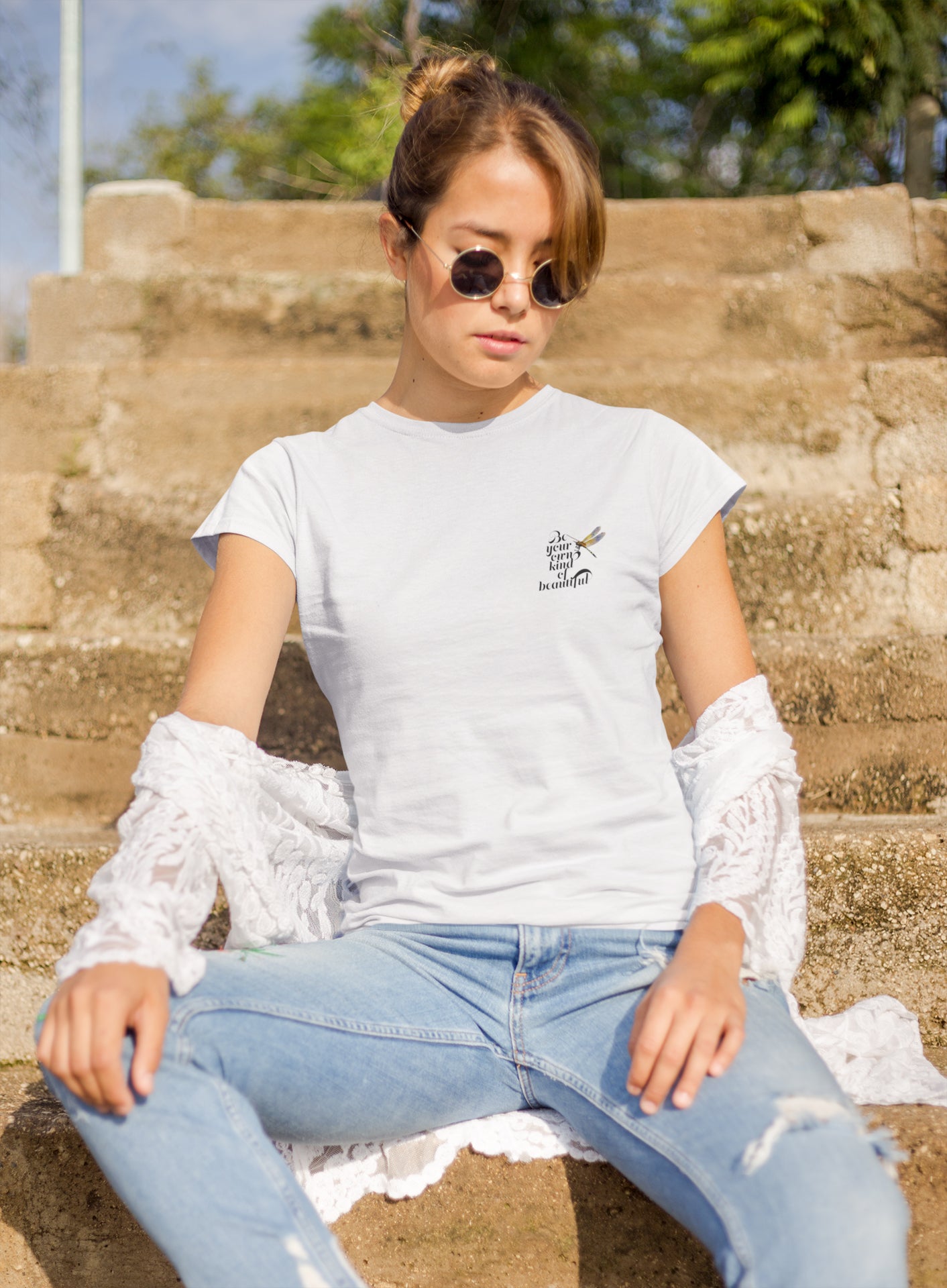 Summer T-shirt for Women( Own Kind Of Beautiful Pocket Print )