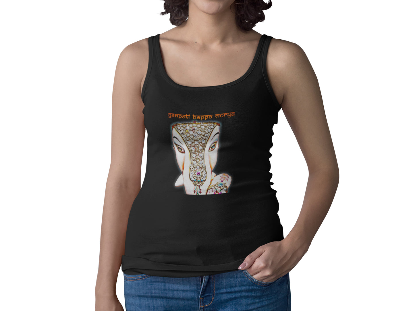 Ganpati Bappa Morya Bleistiftfarbenes Tanktop für Damen