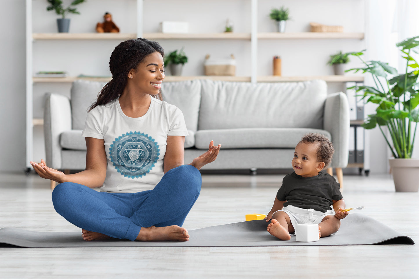 Hals-Chakra-Sommer-T-Shirt für Frauen