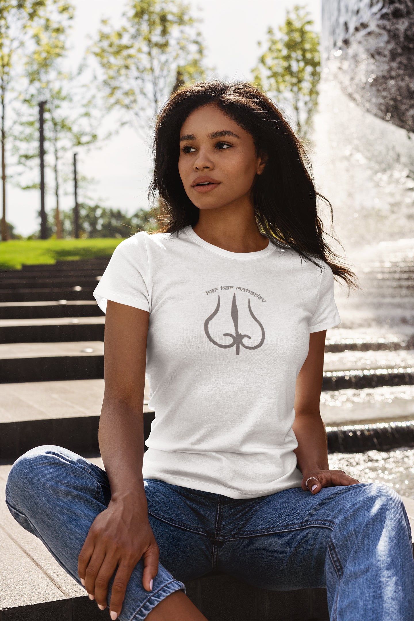 Summer T-shirt for Ladies (HHM Grey Trident)
