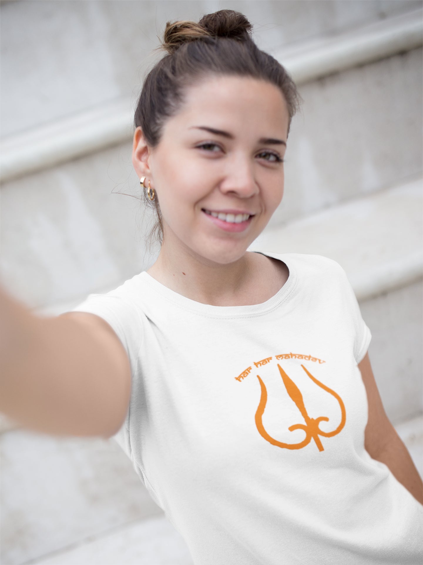 Summer T-shirt for Women (HHM Orange Trident)
