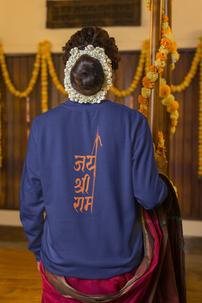 Jai Shri Ram Orange Back Print Unisex Sweatshirt
