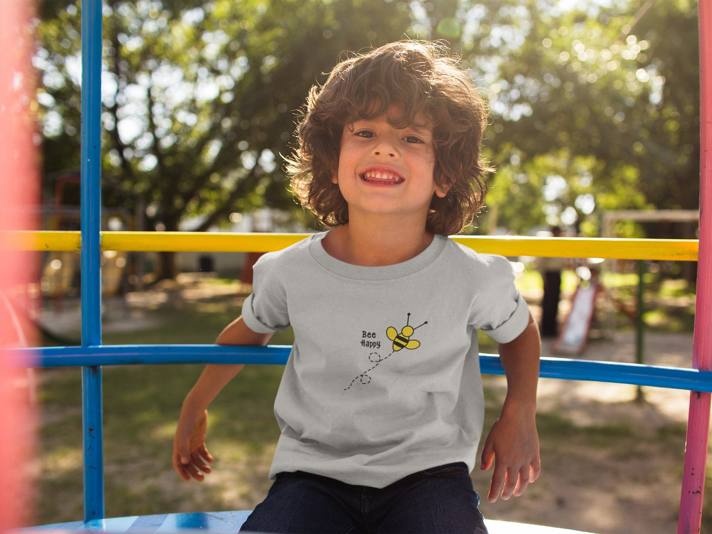 Sommer-T-Shirt für Jungen (BEE HAPPY YELLOW)