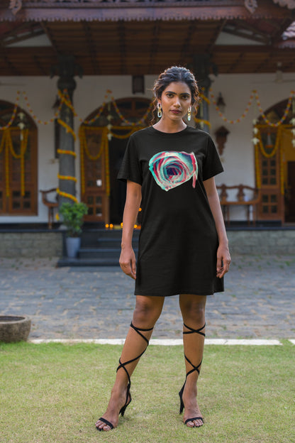 Rose Multicolour T-shirt Dress