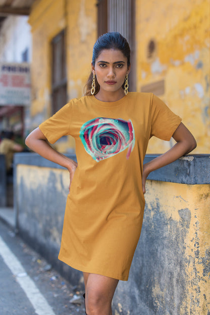 Rose Multicolour T-shirt Dress