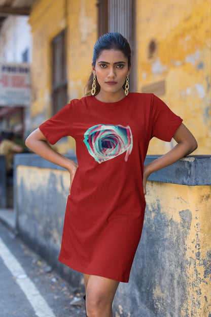 Rose Multicolour T-shirt Dress