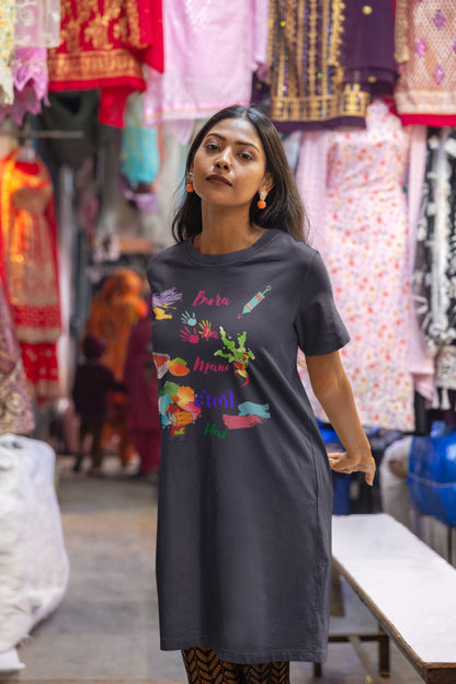 Bura Na Mano Holi Hai Dhol T-shirt Dress