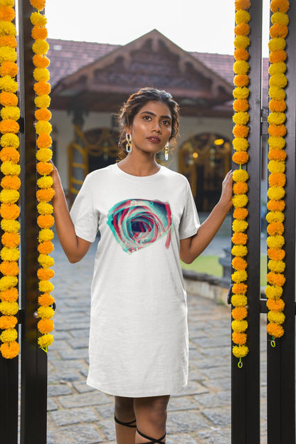 Rose Multicolour T-shirt Dress