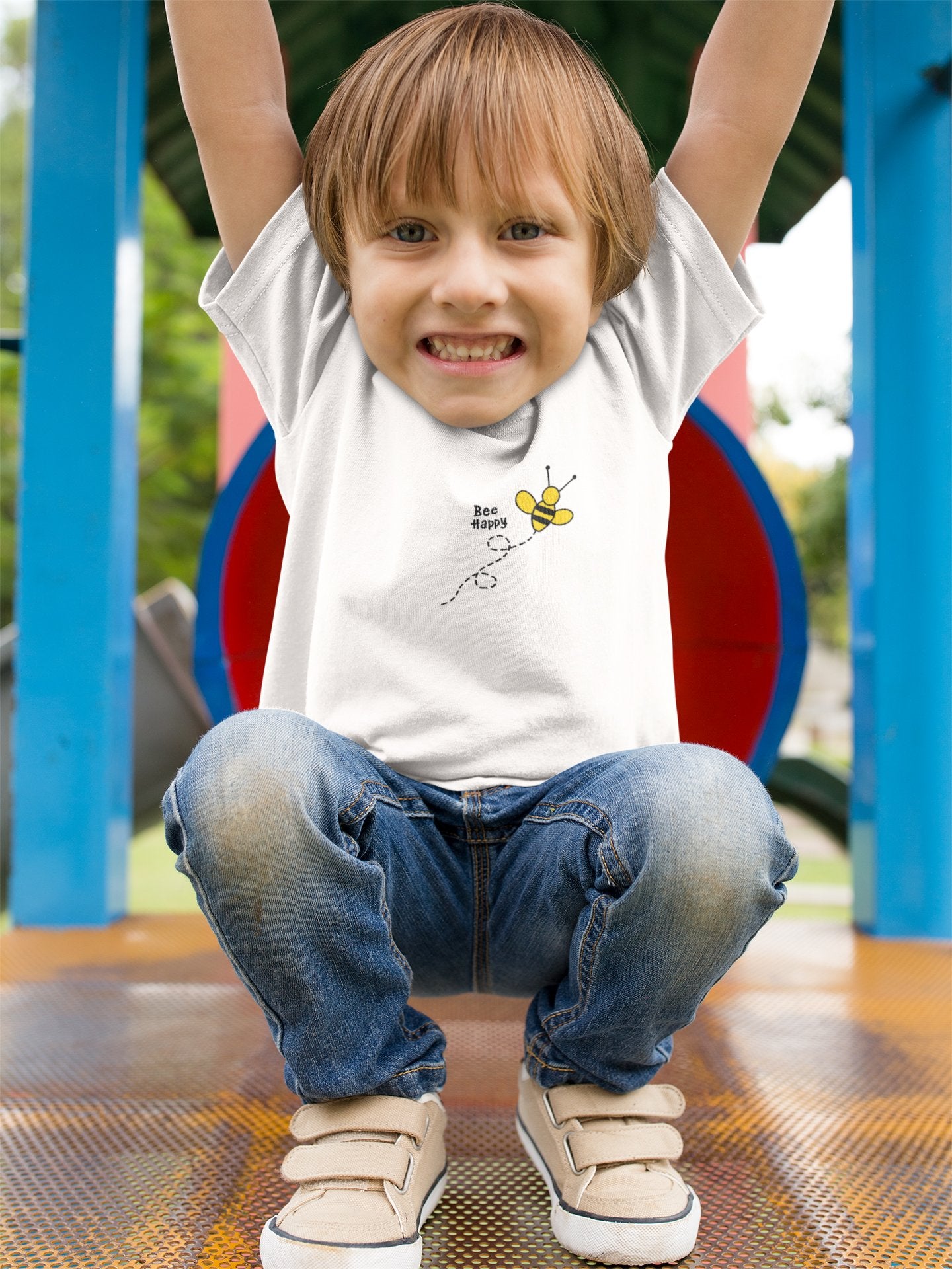 Sommer-T-Shirt für Jungen (BEE HAPPY YELLOW)